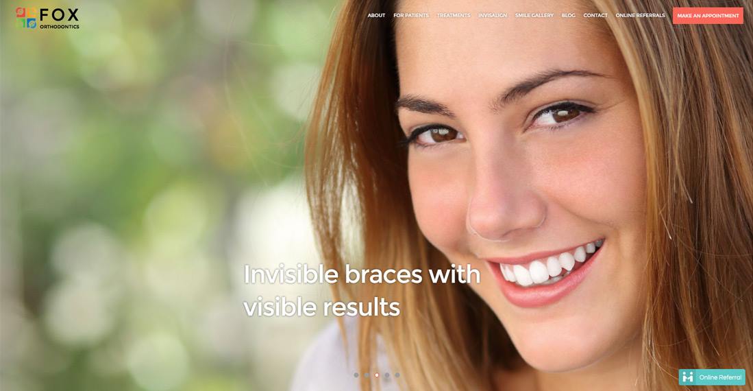 site Design for Orthodontic Specialist Intermind
